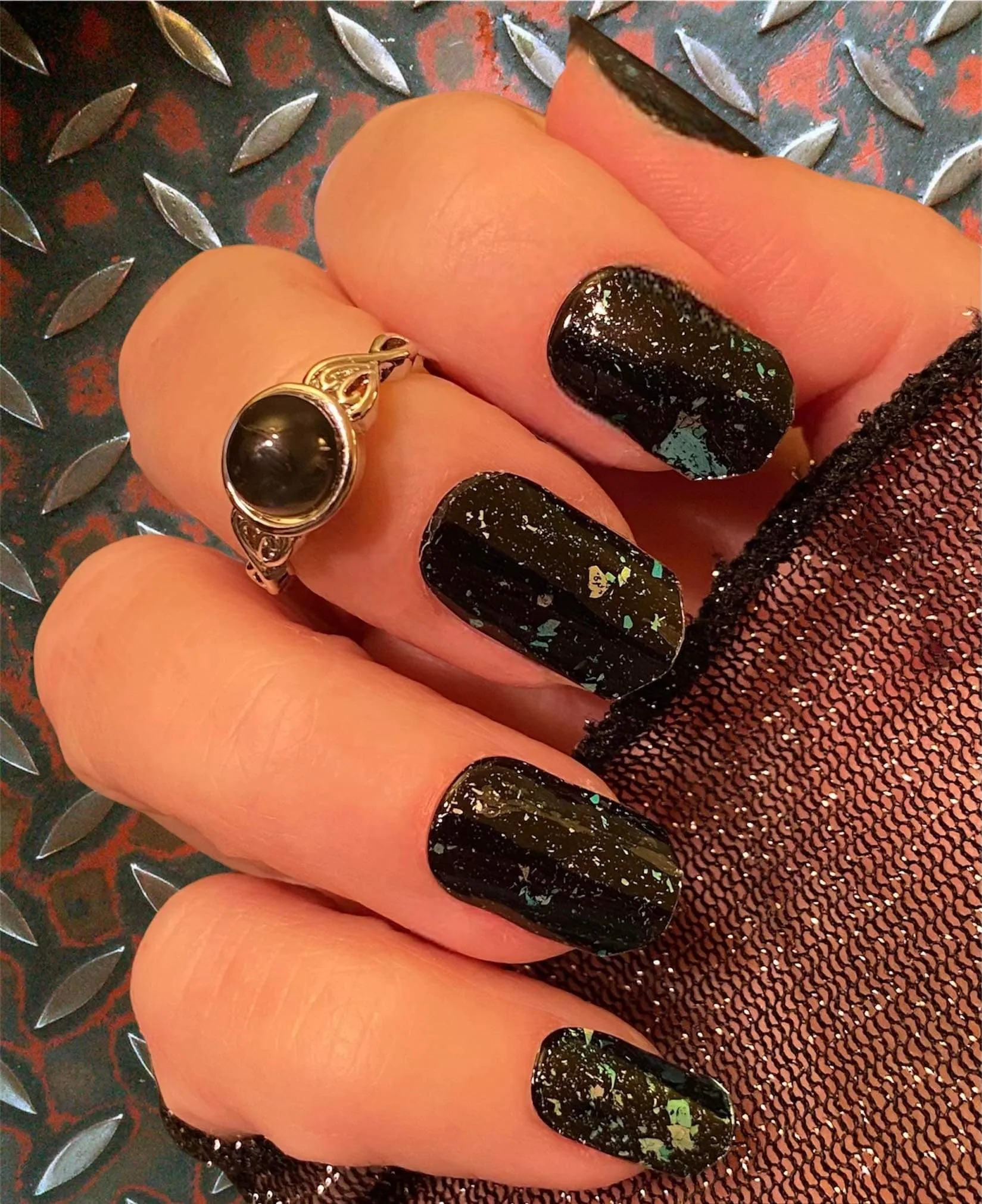 Ocean Flakes - Semi-Cured Gel Nail Wraps sold by De's Nails product image thumbnail 3