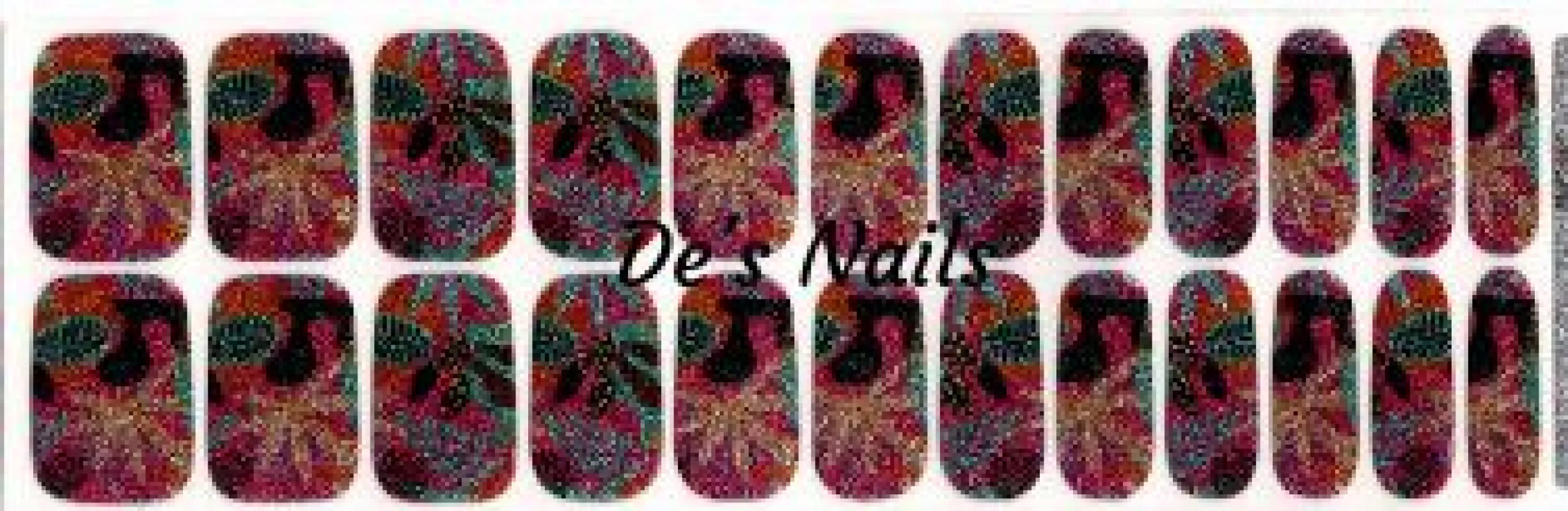 Wild Tropics Sparkle - Premium Nail Polish Wraps sold by De's Nails