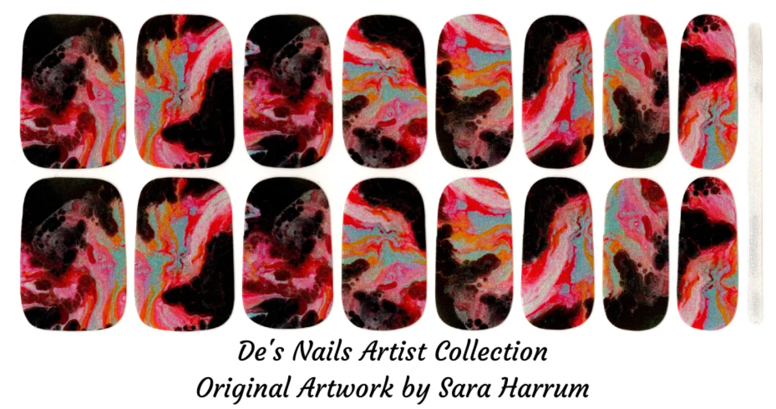 Josie and the Phoenix - De’s Nails Exclusive Artist Line Premium Nail Polish Wraps sold by De's Nails