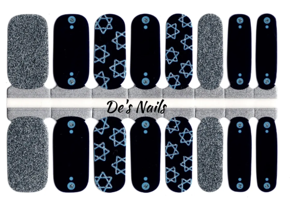 Star of David - Nail Polish Wraps sold by De's Nails