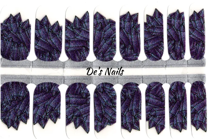 Gem Geode - Clear Overlay Nail Polish Wraps sold by De's Nails