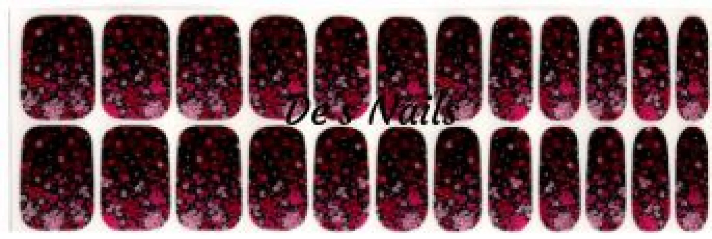 Pink Night Burst - Premium Nail Polish Wraps sold by De's Nails