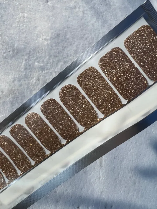 Gold Sparkle Lux - Nail Polish Wraps sold by De's Nails