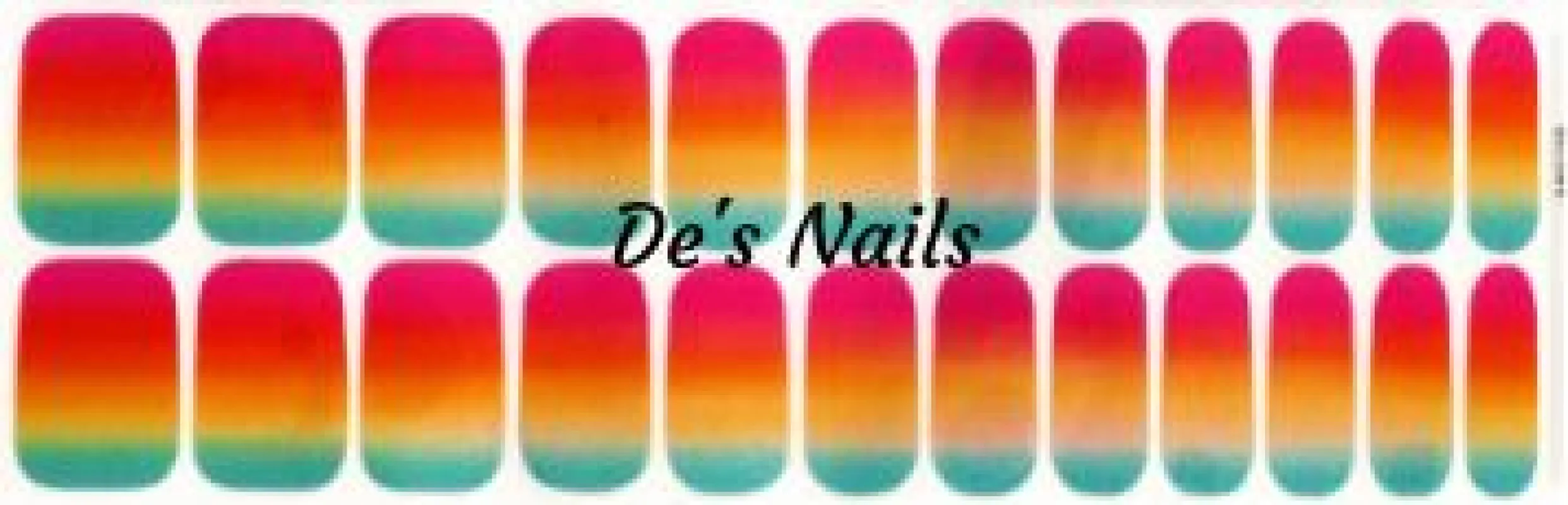 Hot Ombre Premium Nail Polish Wraps sold by De's Nails
