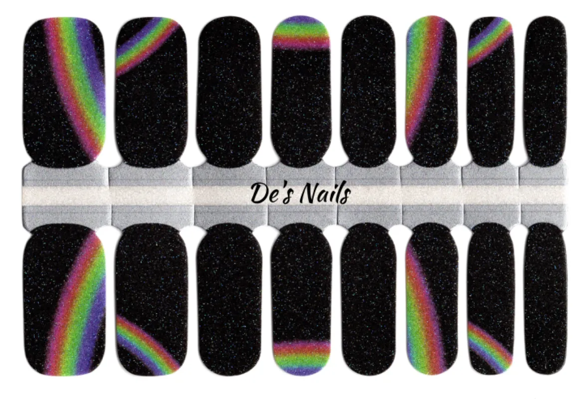 Rainbow Night - Nail Polish Wraps sold by De's Nails