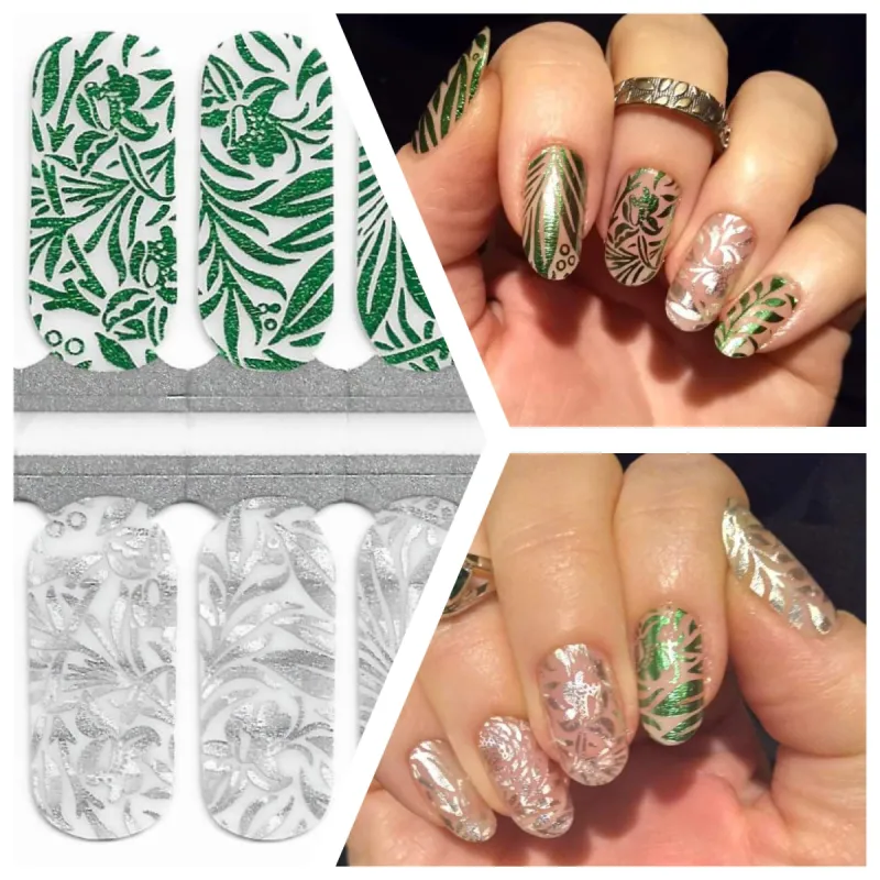 Flora - Clear Overlay Designer Nail Polish Wraps sold by De's Nails