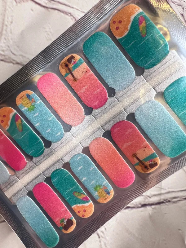It’s 5 O’Clock Somewhere - Nail Polish Wraps sold by De's Nails