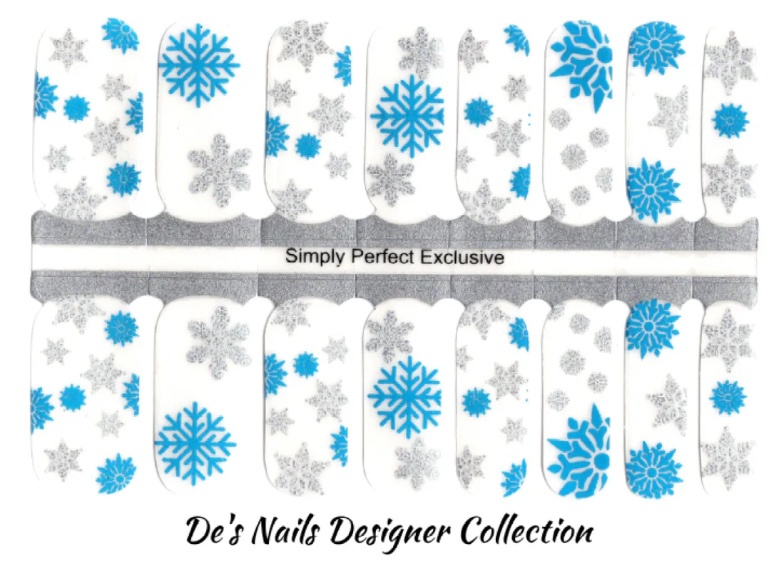 Snowflake Overlay -  Designer Nail Polish Wraps sold by De's Nails