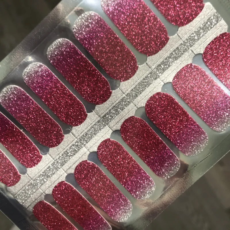 Raspberry Jelly Nail Polish Wraps sold by De's Nails
