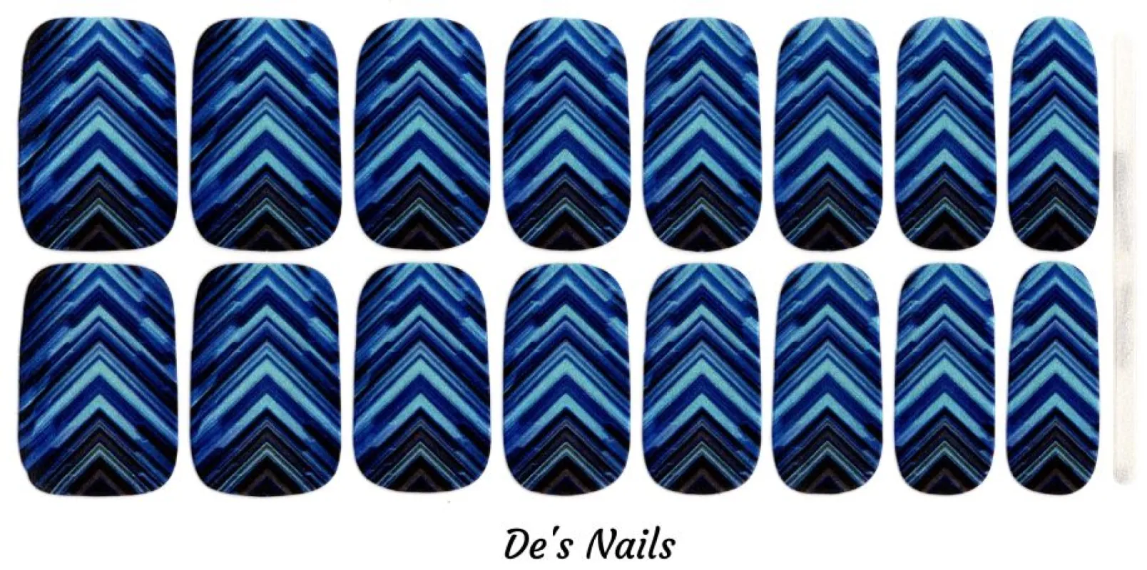 Blue Speed of Light - De’s Nails Exclusive Premium Nail Polish Wraps sold by De's Nails