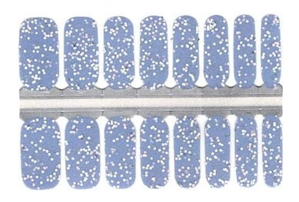Baby Blue Glitter -  Nail Polish Wraps sold by De's Nails