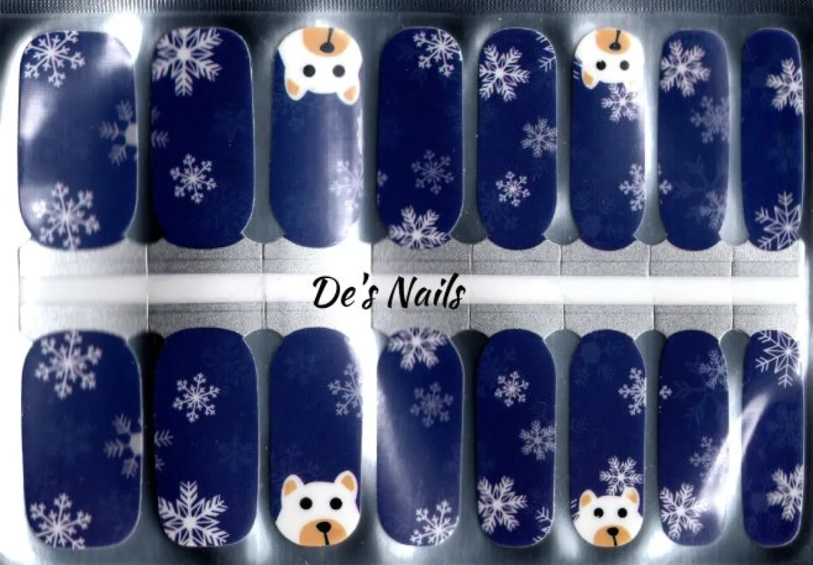 Beary Snowy - Nail Polish Wraps sold by De's Nails