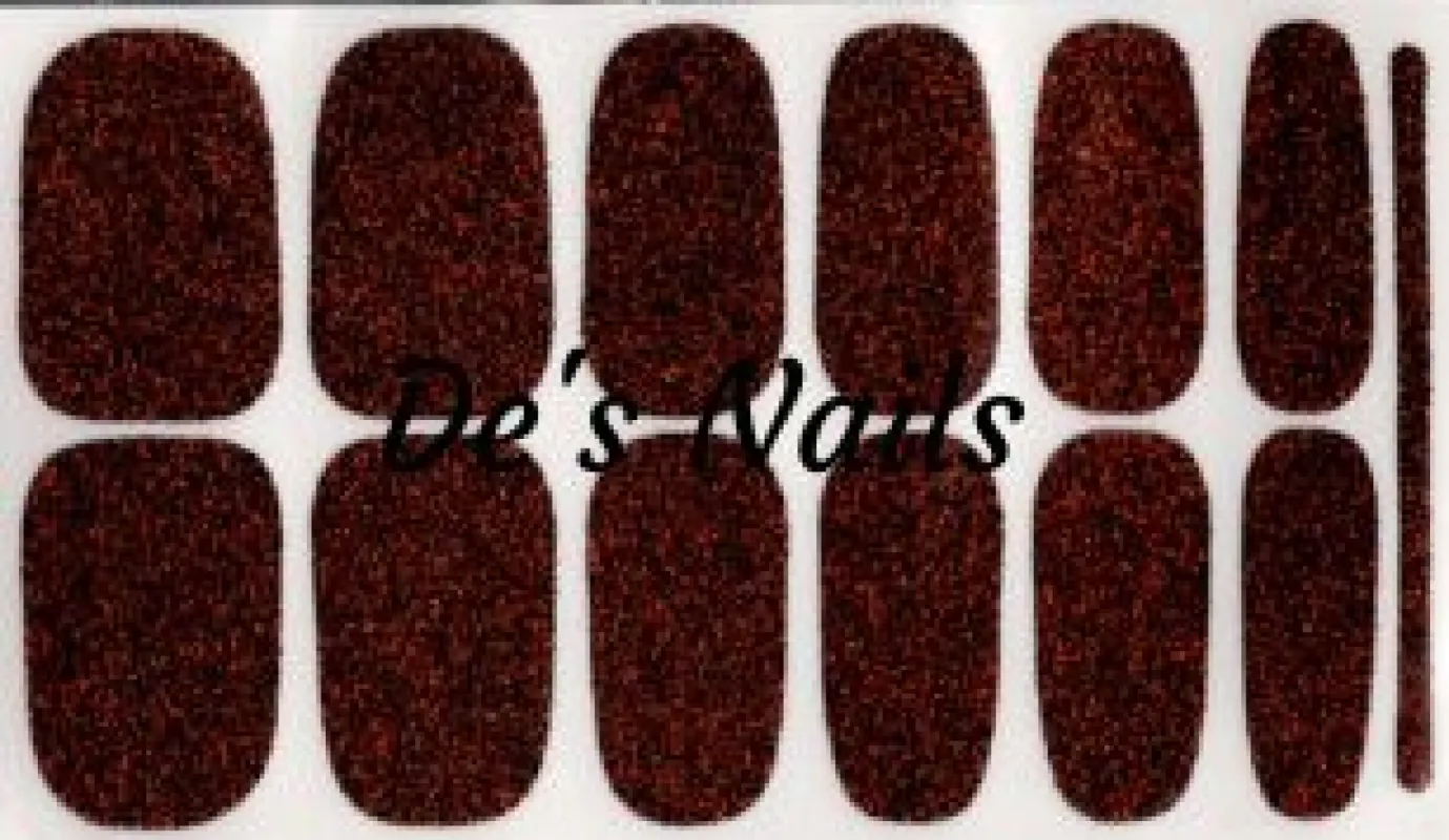 Boujie Brown Sparkle - Premium Nail Polish Wraps sold by De's Nails