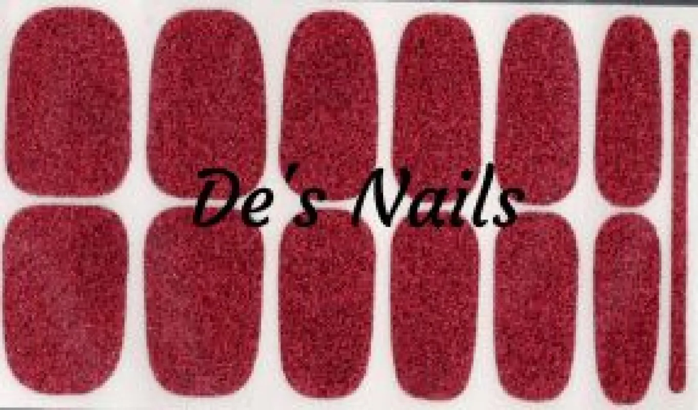 Roujie Rose Sparkle Premium Nail Polish Wraps sold by De's Nails