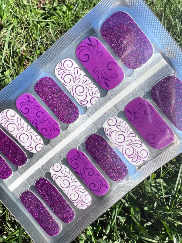 Wild About Purple - Designer Nail Polish Wraps sold by De's Nails