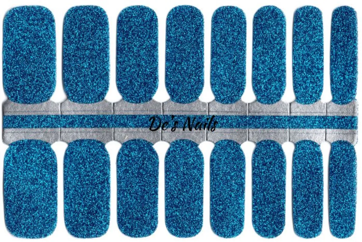 Blue Sparkle - Nail Polish Wraps sold by De's Nails