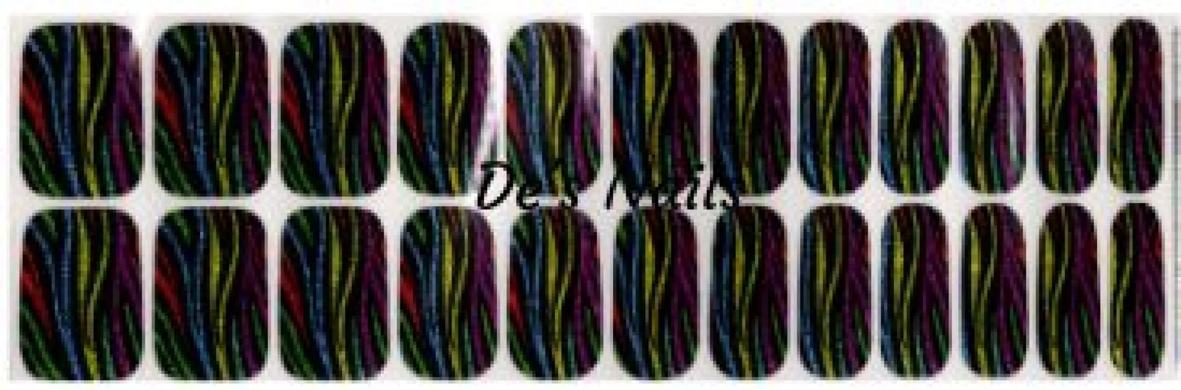 Fruit Stripe Sparkle Premium Nail Polish Wraps sold by De's Nails