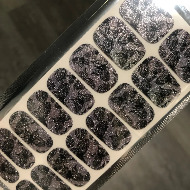 Sparkle Butterfly Premium Nail Polish Wraps sold by De's Nails