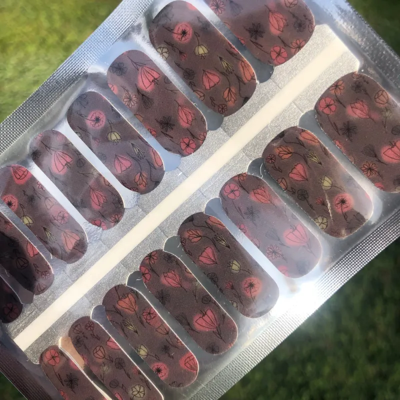 Life In Bloom - Designer Nail Polish Wraps sold by De's Nails