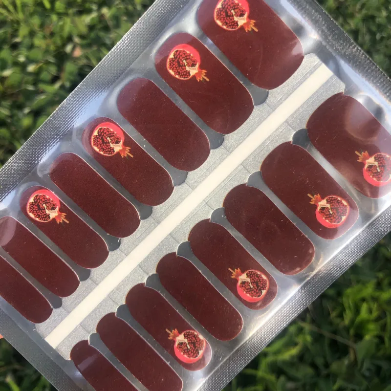 Pomegranate - Designer Nail Polish Wraps sold by De's Nails