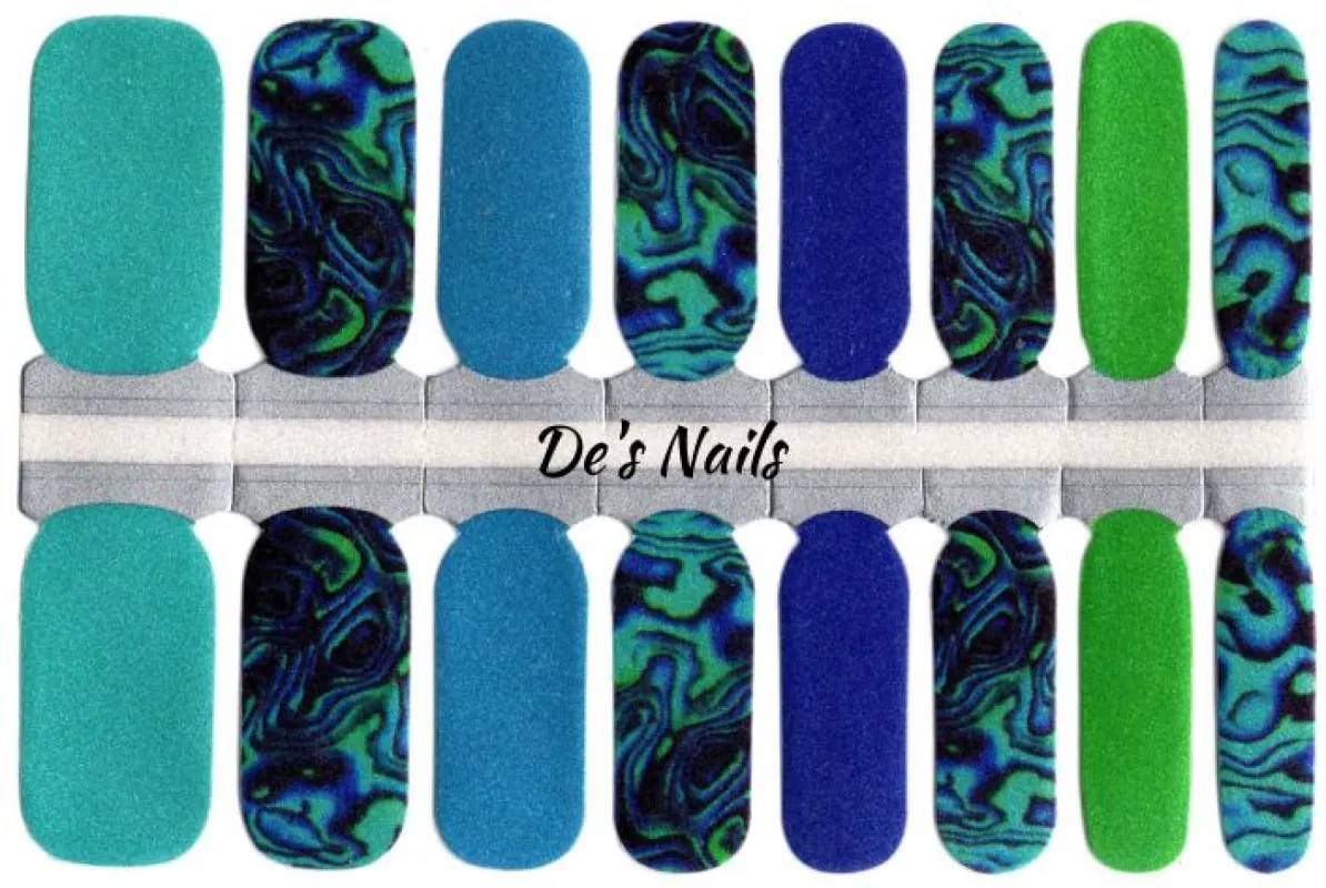 Abalone Mash Up - De's Nails | Nail Polish Wraps sold by De's Nails