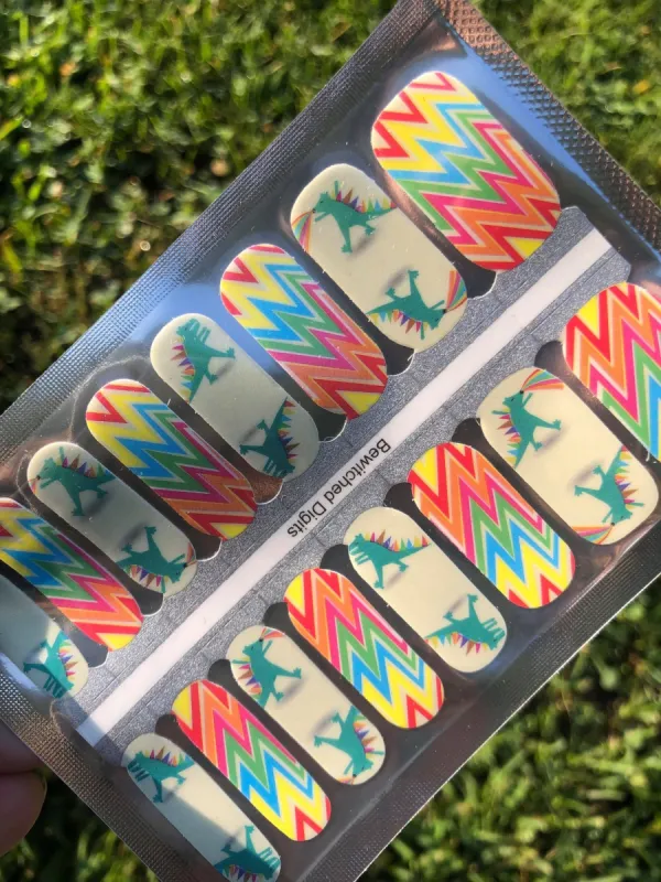 Dragon Zap - Designer Nail Polish Wraps sold by De's Nails