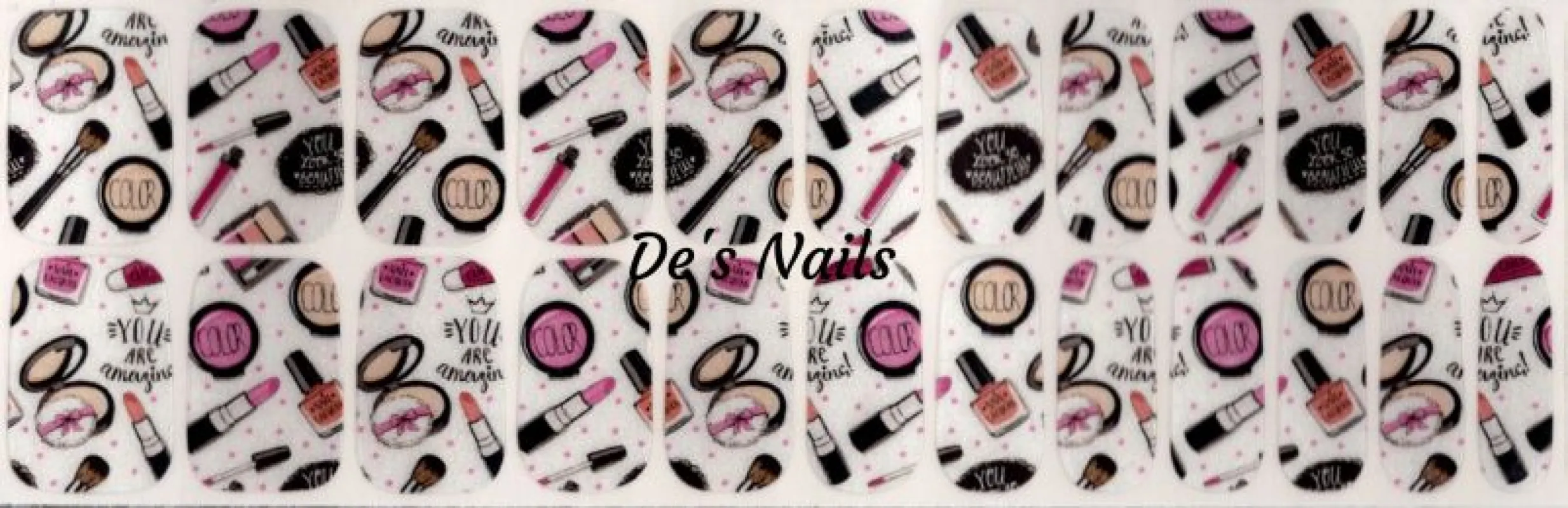 Makeup Magic - Premium Nail Polish Wraps sold by De's Nails