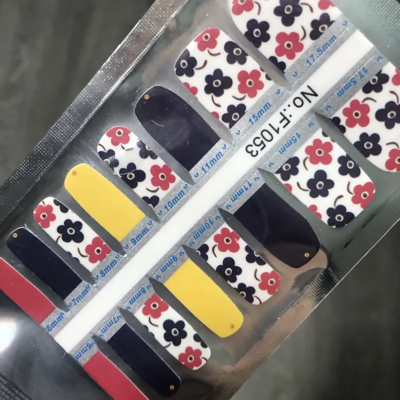 Bold Floral - Pedicure Nail Polish Wraps sold by De's Nails