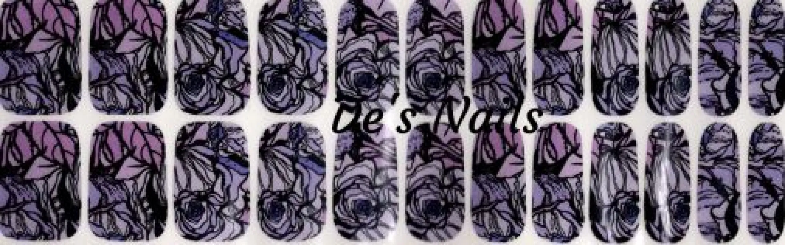 Purple Rose - Premium Nail Polish Wraps sold by De's Nails