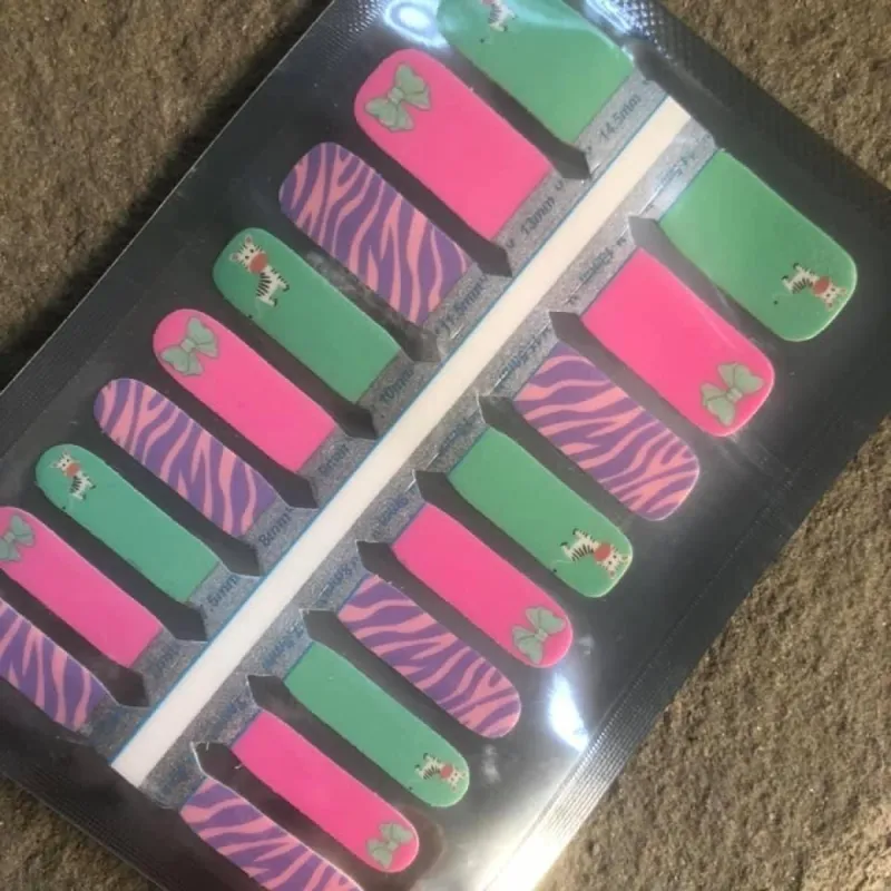 Zebra - Petite Collection Nail Polish Wraps sold by De's Nails