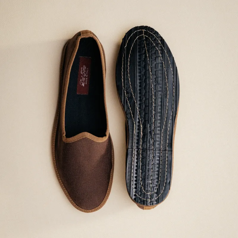 Men's Friulane - Chocolate Canvas made by Del Toro