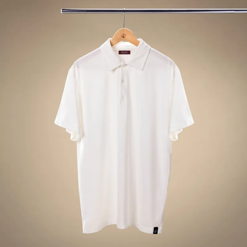 Short Sleeve Polo - Panna White made by Del Toro
