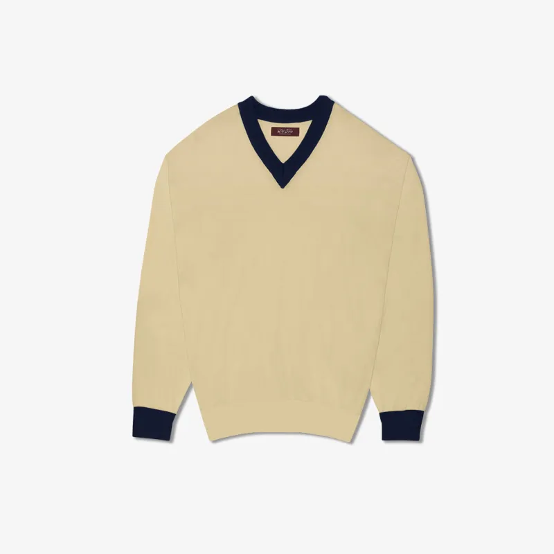 Women's Vintage V-Neck Sweater - Vintage Yellow made by Del Toro