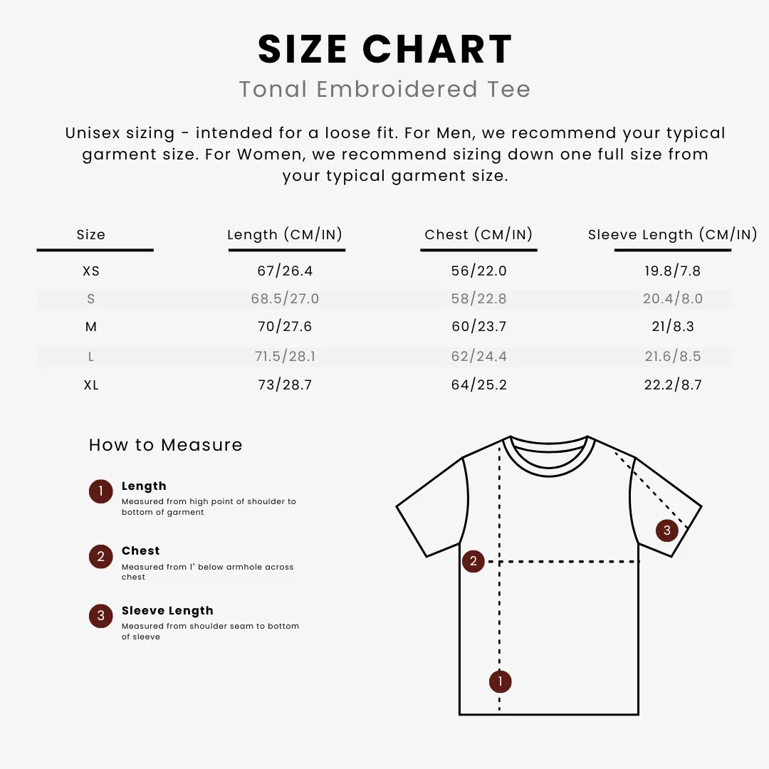 Women's Tonal Embroidered Tee - Heather Grey sold by Del Toro product image thumbnail 4