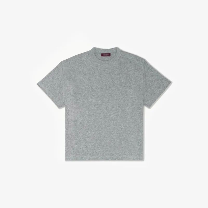 Women's Tonal Embroidered Tee - Heather Grey made by Del Toro
