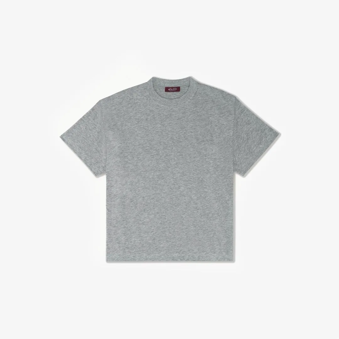 Women's Tonal Embroidered Tee - Heather Grey sold by Del Toro
