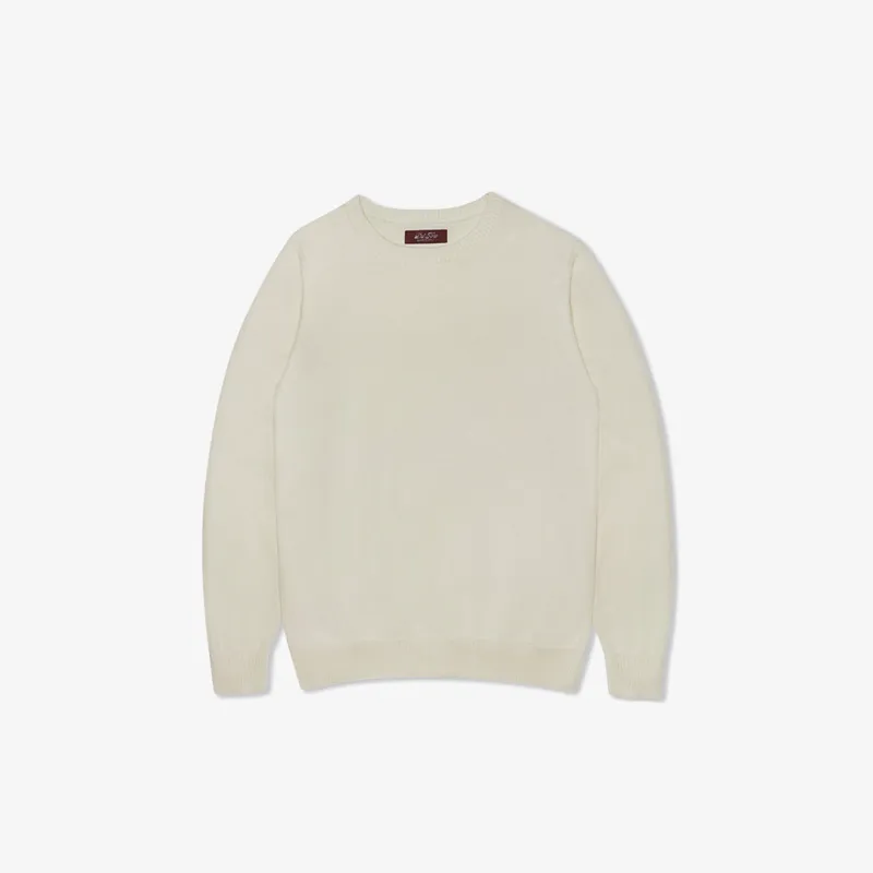 Women's Classic Crewneck Sweater - Vintage White made by Del Toro