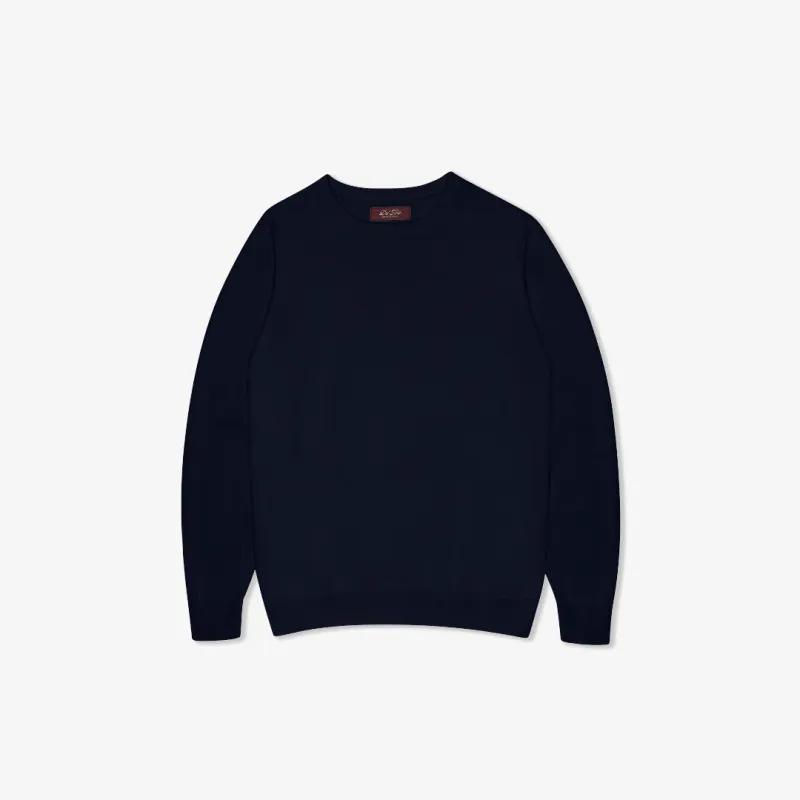 Women's Classic Crewneck Sweater - Navy made by Del Toro