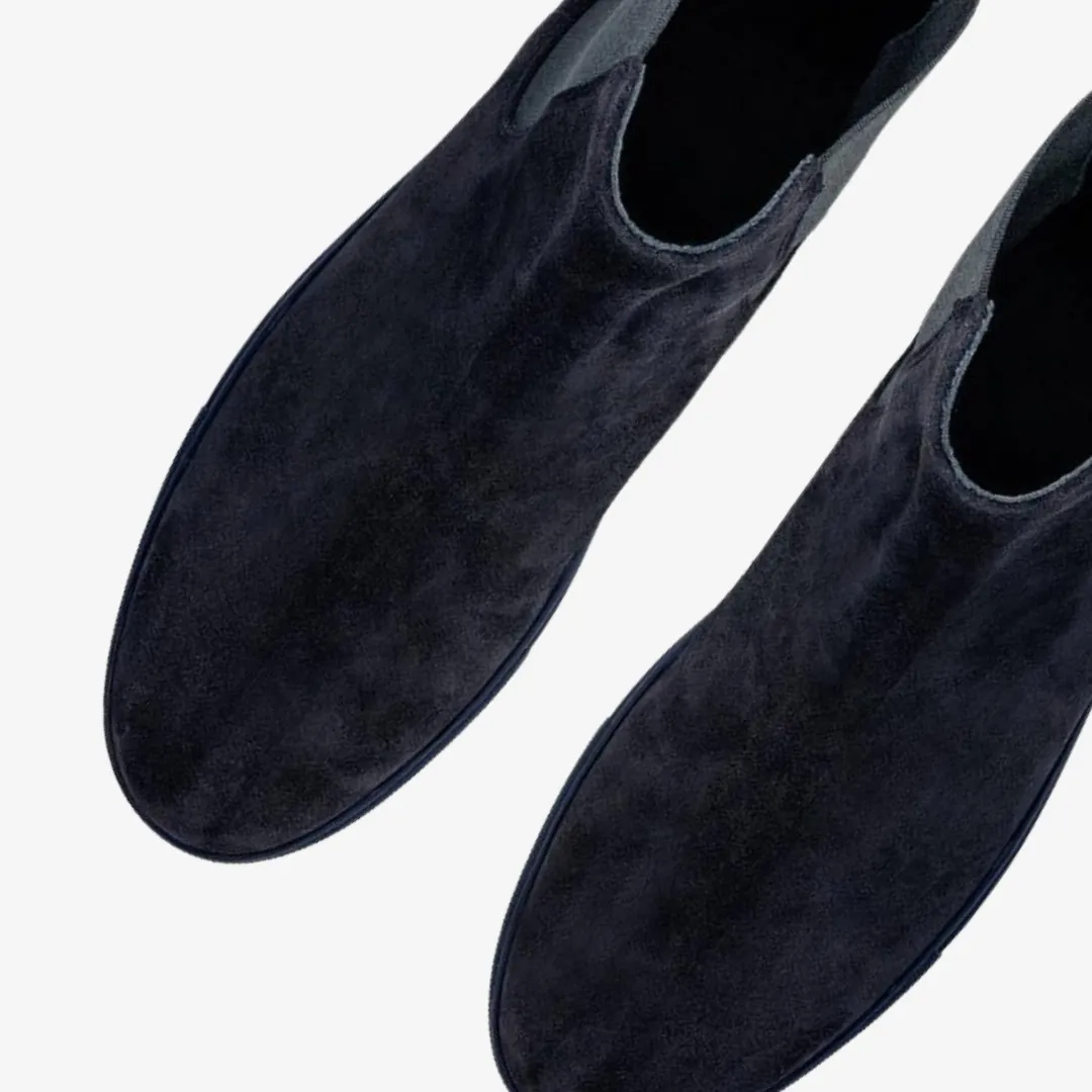 Men's Navy Suede Chelsea Sneaker sold by Del Toro product image thumbnail 5