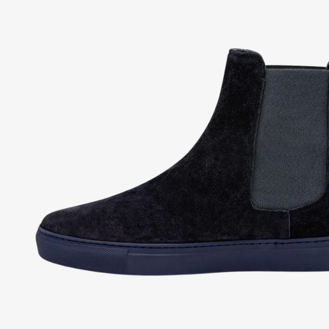 Men's Navy Suede Chelsea Sneaker sold by Del Toro product image thumbnail 4