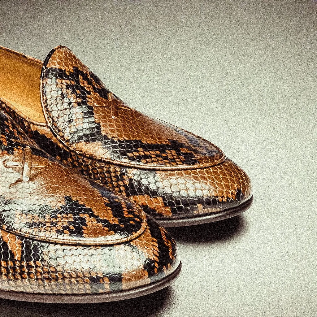 Women's Brown Snakeskin Milano Loafer sold by Del Toro product image thumbnail 2