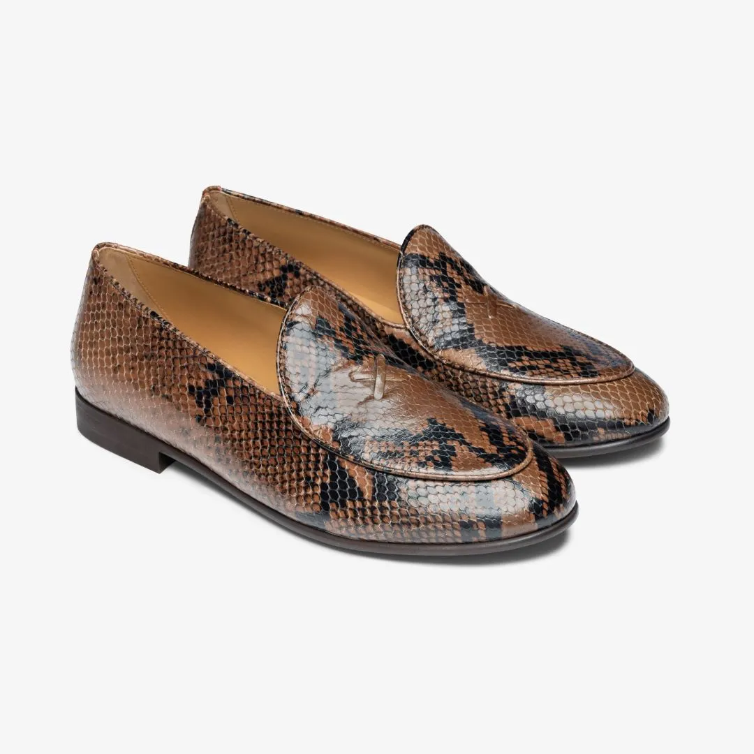Women's Brown Snakeskin Milano Loafer sold by Del Toro product image thumbnail 4