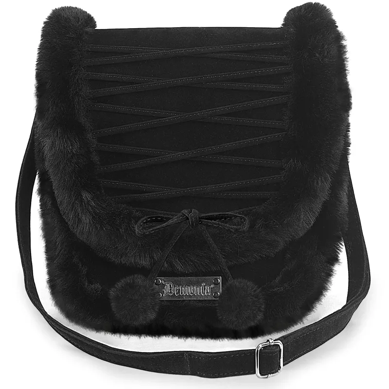 Demonia Faux Fur Crossbody Bag sold by Demonia