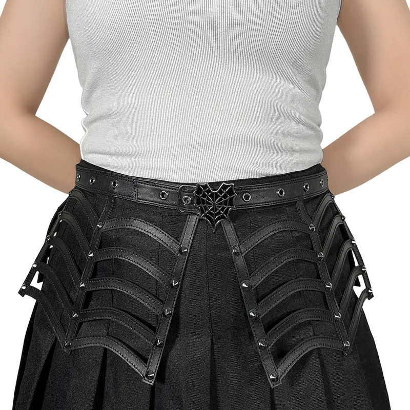 Demonia Spiderweb Cutout Belt sold by Demonia