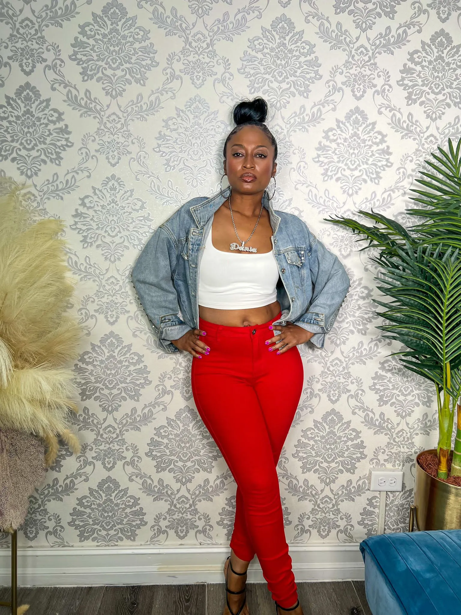 I'M ROSEY RED JEANS sold by 24/7 Denim product image thumbnail 3