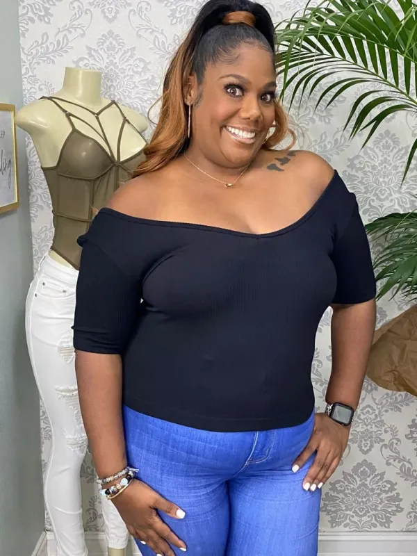 "SHOULDERS OUT" TOP sold by 24/7 Denim