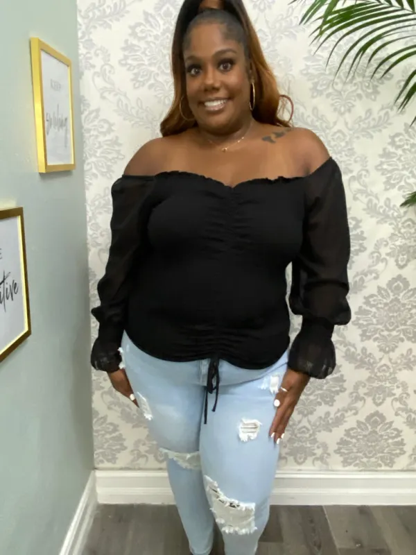 "SHEER ME" PLUS TOP sold by 24/7 Denim