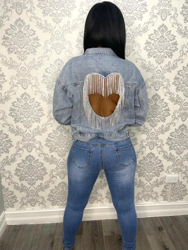 ''YOU STOLE MY HEART" DENIM JACKET sold by 24/7 Denim
