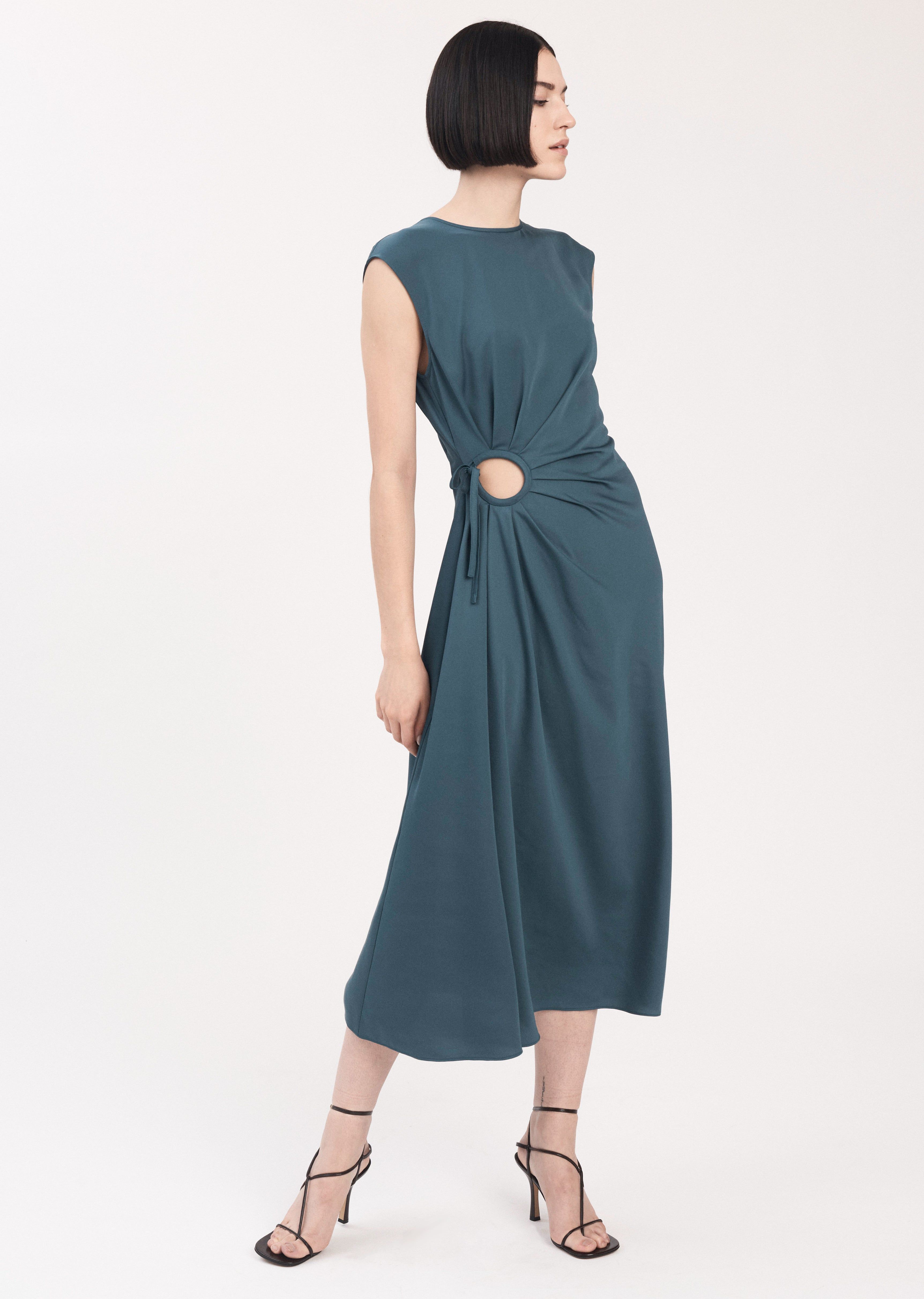 Alba Keyhole Midi Dress - Dark Green sold by Derek Lam product image thumbnail 2