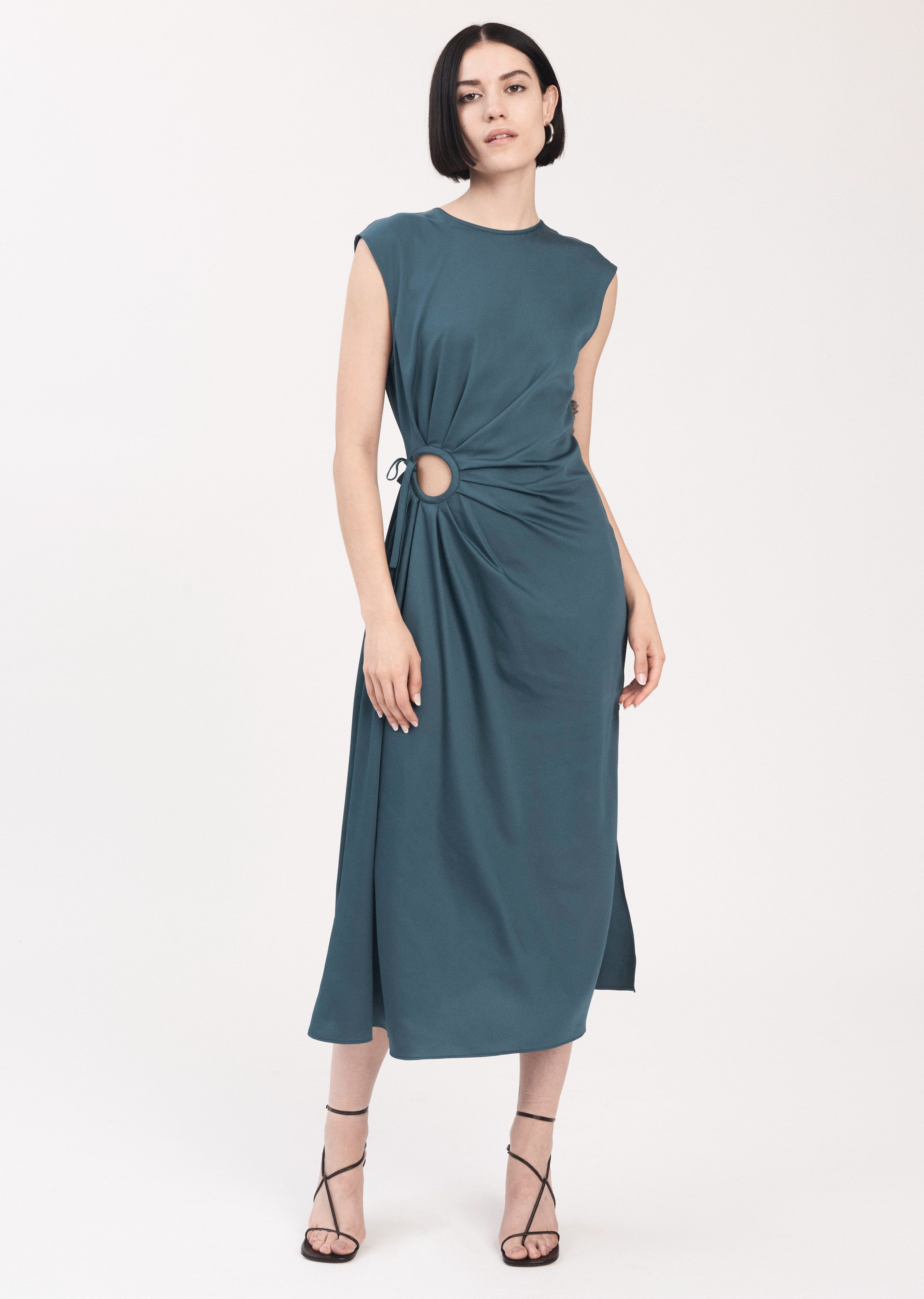 Alba Keyhole Midi Dress - Dark Green sold by Derek Lam product image thumbnail 3